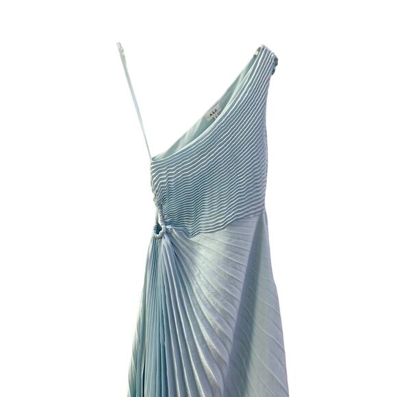 ALC Delfina Matte Pleated Dress Aqua Baby Blue US 6 - Picture 7 of 8